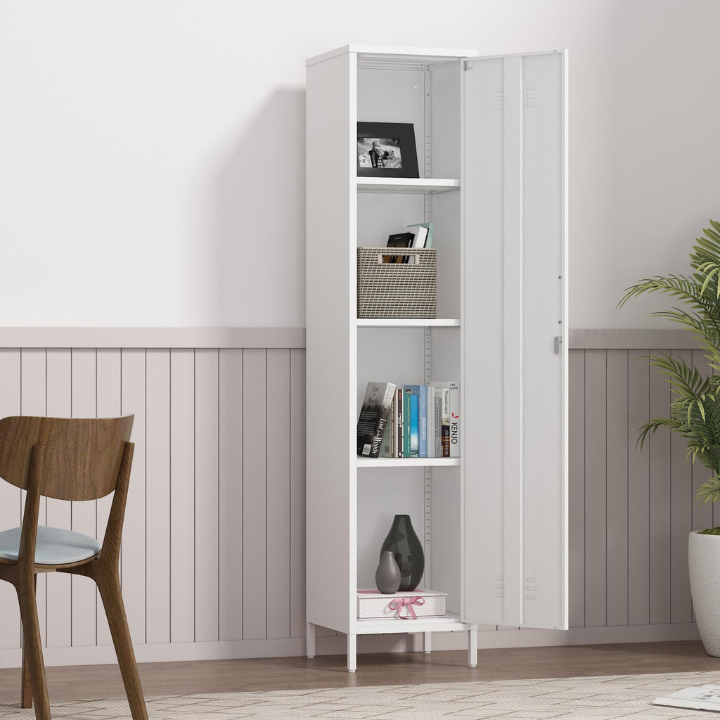 2 Door Steel Accent Cabinet,Black Metal Storage Cabinet with Adjustable Shelf,2-Tier Office Cabinet,Multipurpose Metal Locker Storage Cabinet for Office Home,Music Studio