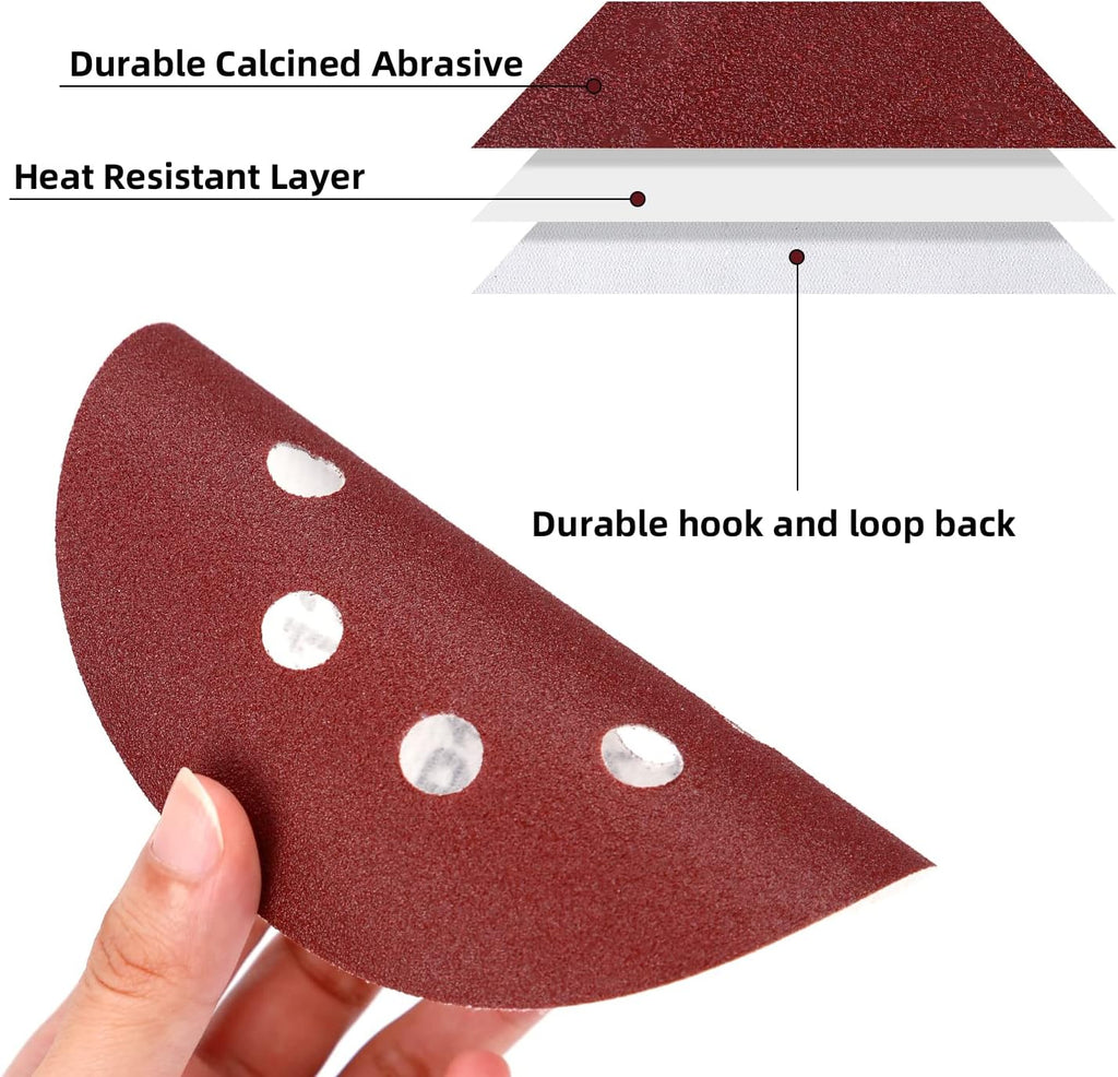100 PCS 5 Inch Sanding Discs Hook and Loop Sandpaper for Random Orbital Sander 1000 Grit