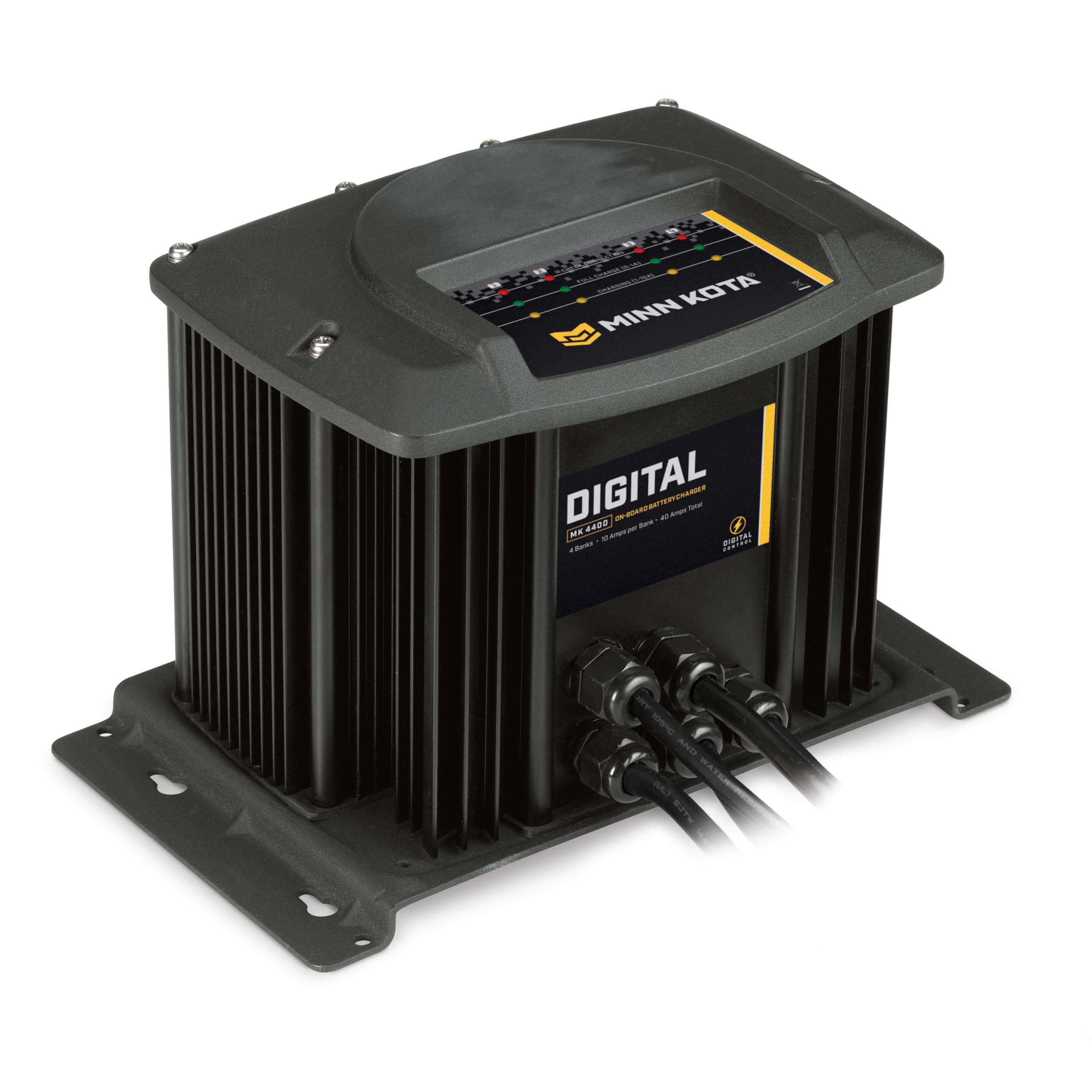 Minn Kota 1823155 MK 315D Digital On-Board Marine Battery Charger, 3 Bank x 5 Amps