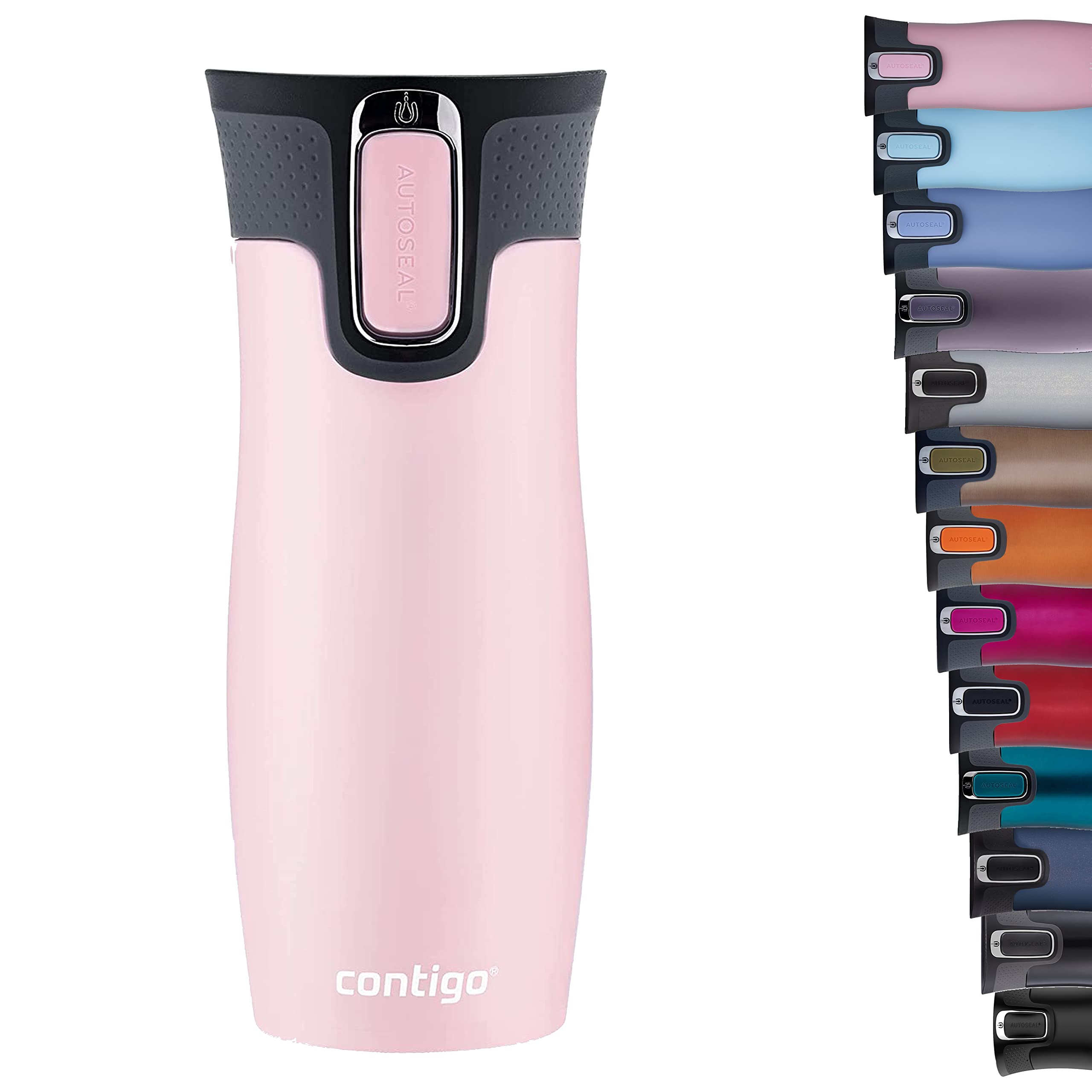Contigo West Loop Autoseal Travel Mug, Stainless Steel Thermal Mug, Vacuum Flask, Leakproof Tumbler, Coffee Mug with BPA-Free Easy-Clean Lid