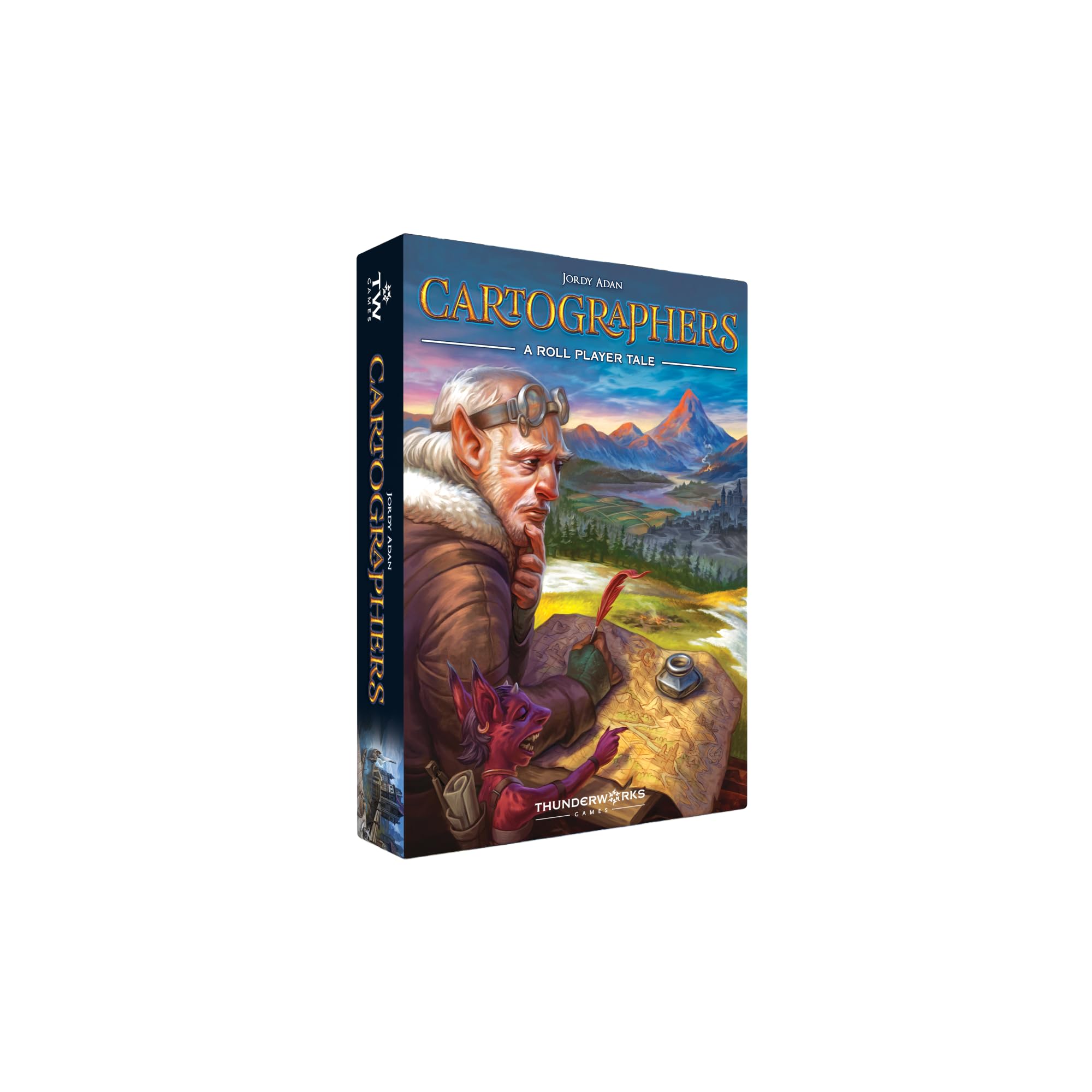 Cartographers Board Game | Award-Winning Game of Map Drawing | Strategy Flip and Write Family Game of Fantasy Cartography | 30-45 Minutes for 1-99 Players Ages 10+ | Thunderworks Games