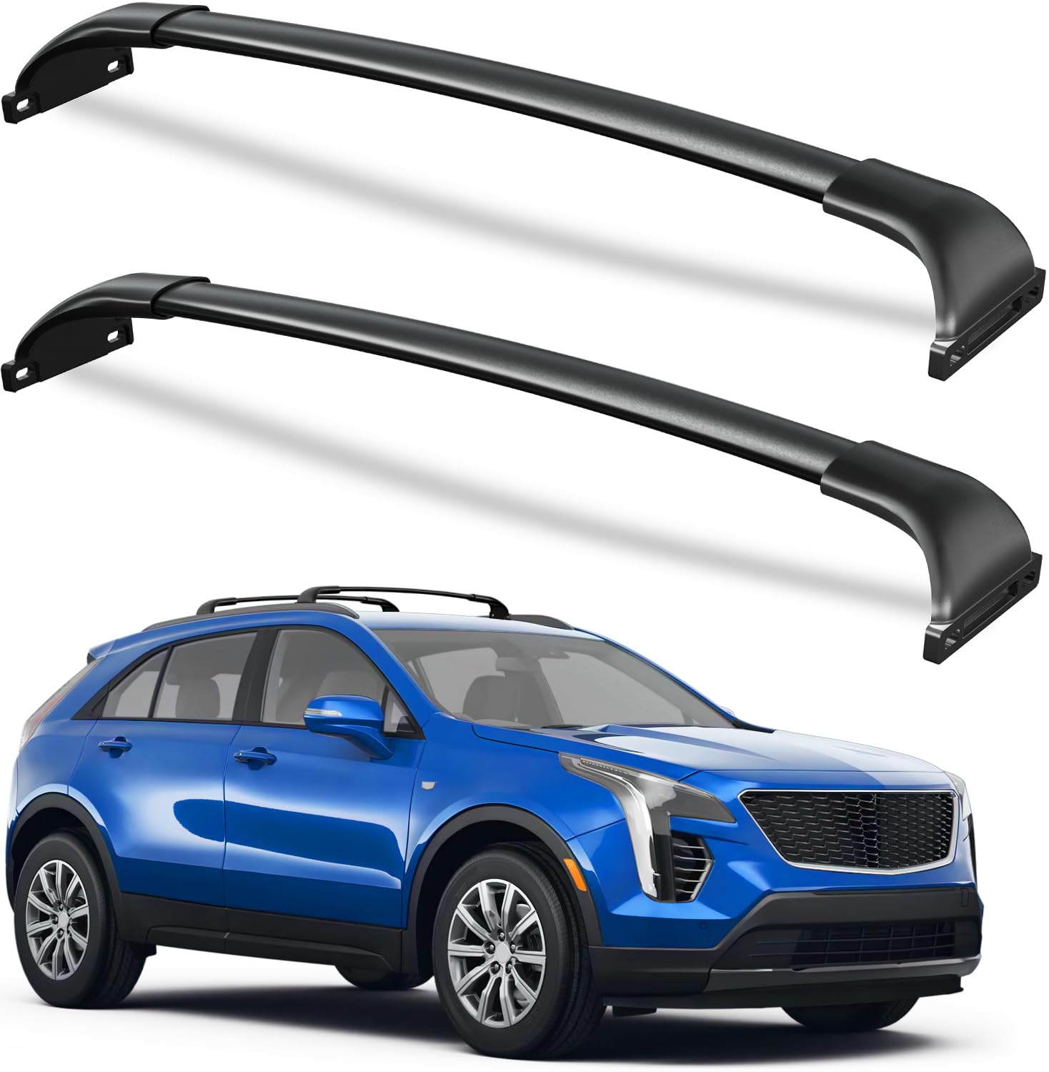 Wonderdriver Roof Rack Cross Bars 300lbs Compatible with Cadillac XT4 2019-2025,Heavy Duty All-Metal Aluminum Roof Rails Crossbars Cargo Canoe Black Rooftop Cargo Carrier Luggage.