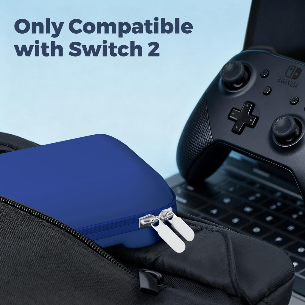 ProCase Carrying Case for Nintendo Switch 2 (2025) with 24 Game Card Slots, Hard Portable Travel Case Storage Bag Protective Pouch for 2025 Nintendo Switch 2 Console AC Adapter & Accessories -Black,L