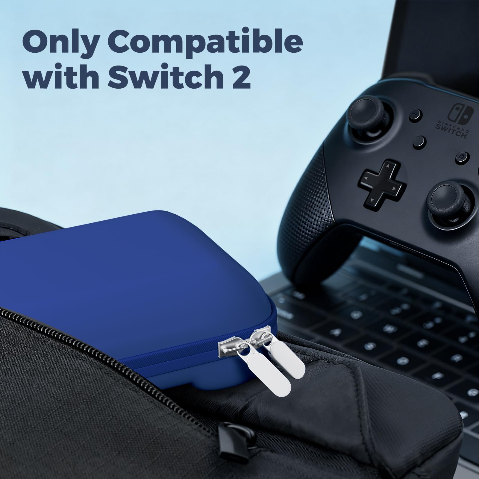 ProCase Carrying Case for Nintendo Switch 2 (2025) with 24 Game Card Slots, Hard Portable Travel Case Storage Bag Protective Pouch for 2025 Nintendo Switch 2 Console AC Adapter & Accessories -Black,L