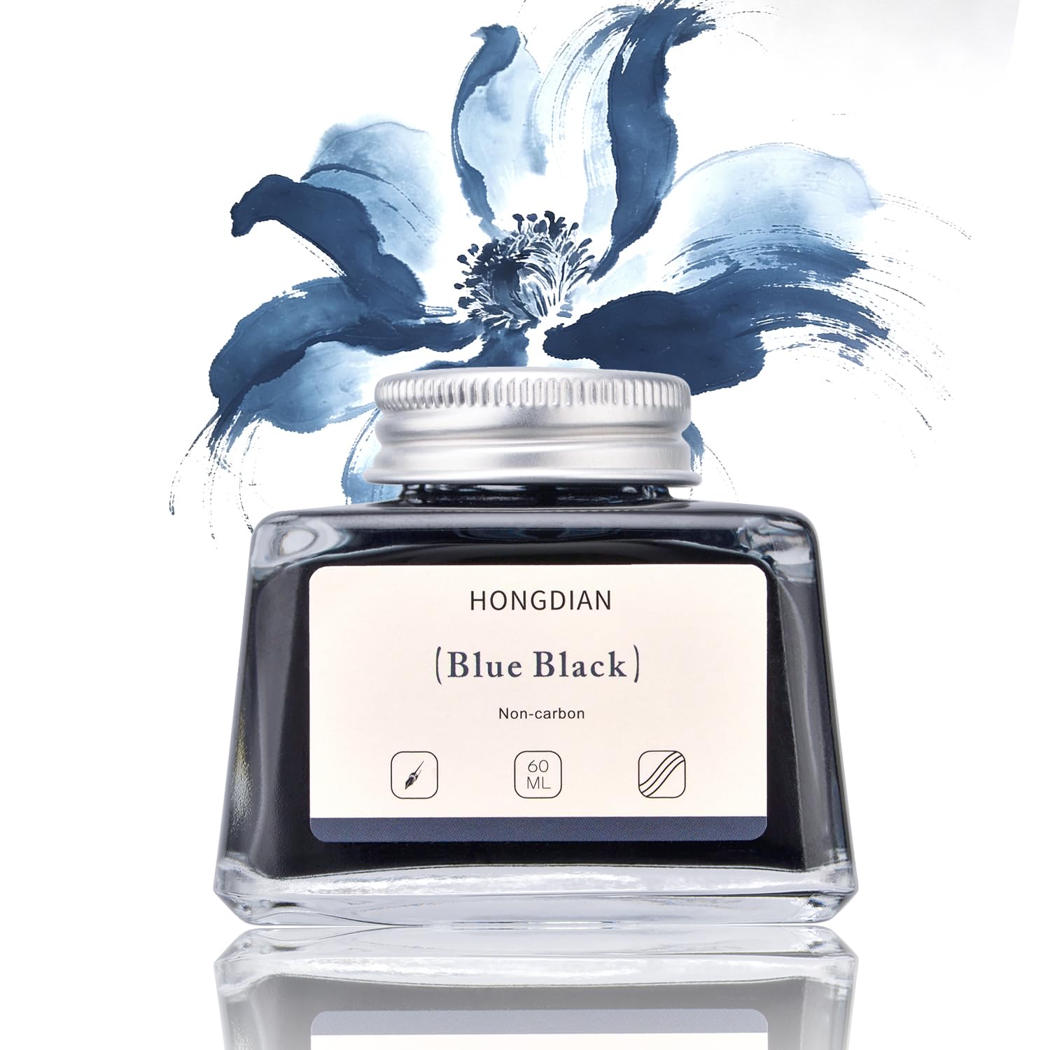 Asvine Hongdian Fountain Pen Bottled Ink Black, 60ml Fountain Pen Bottled Ink, Non Carbon