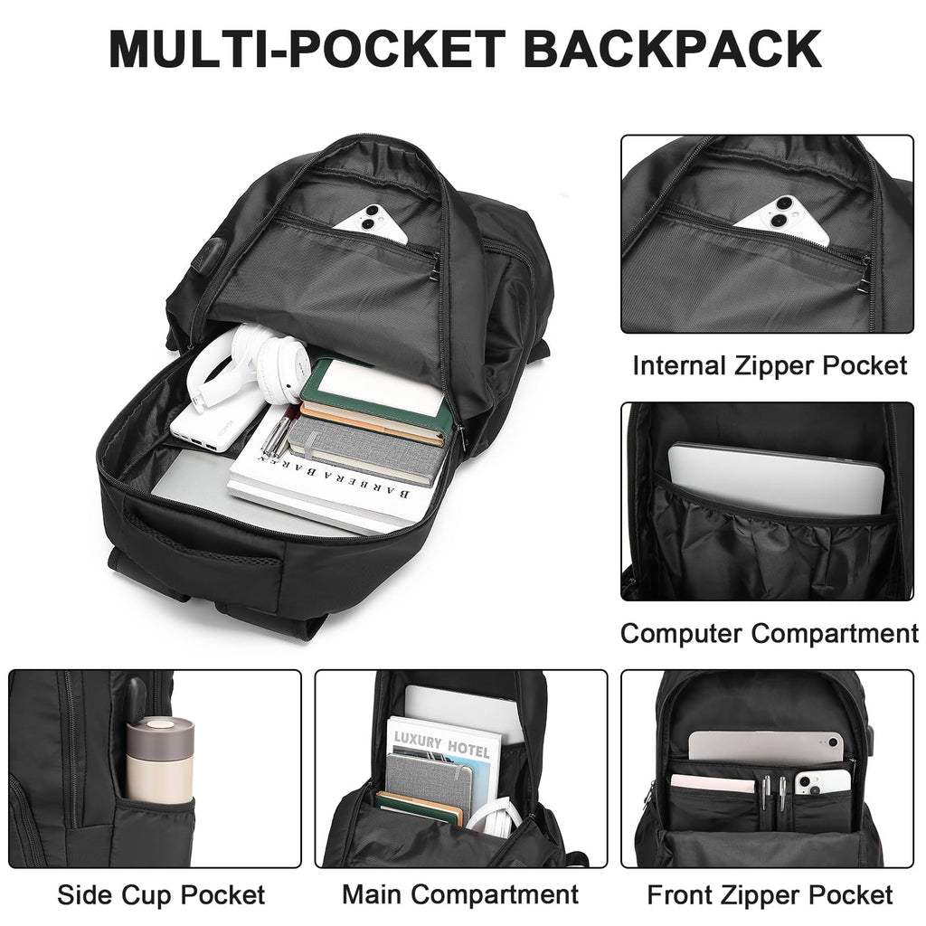 seyfocnia Gym Backpack for Men,Gym Bag with Shoe Compartment Lightweight Travel Workout Sports Backpack with USB Charging Port