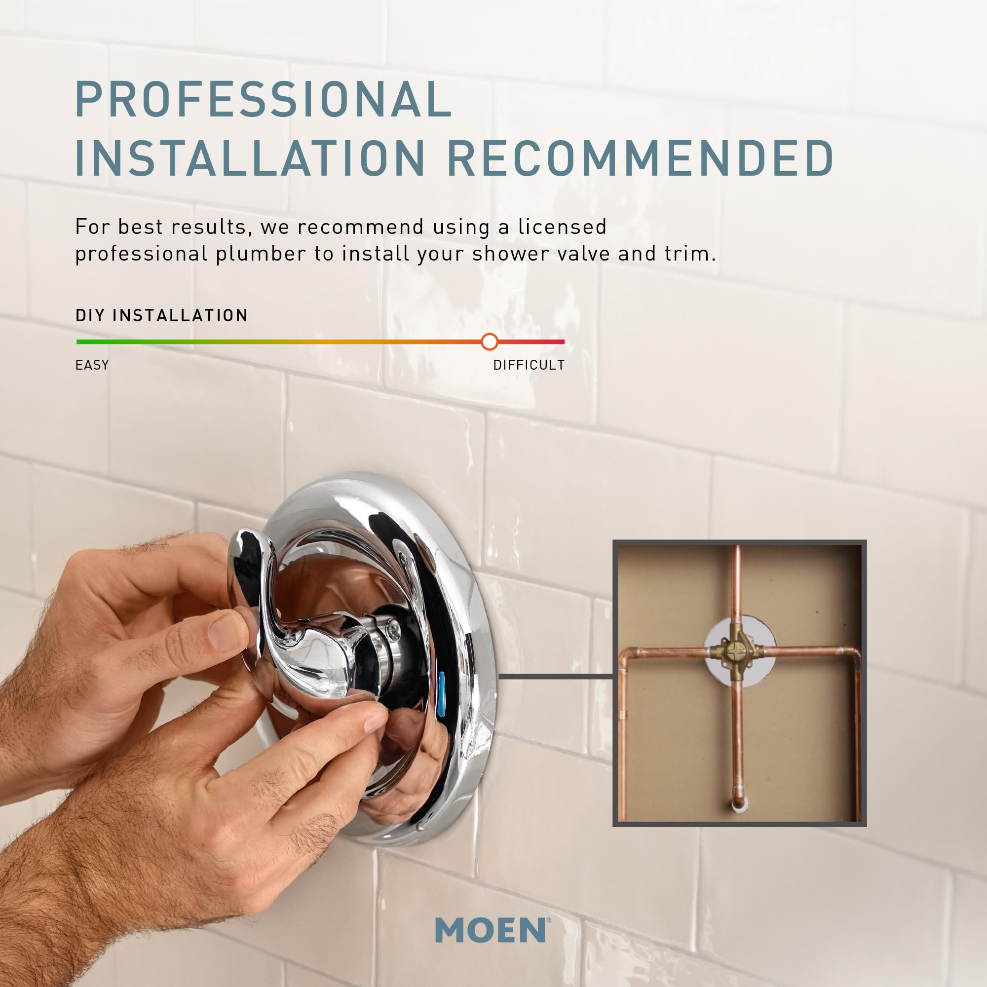 Moen 82115 Idora Single-Handle Posi-Temp Tub and Shower Faucet with Valve Included, Chrome, Pressure-Balancing Shower System with Showerhead and IPS Tub Spout