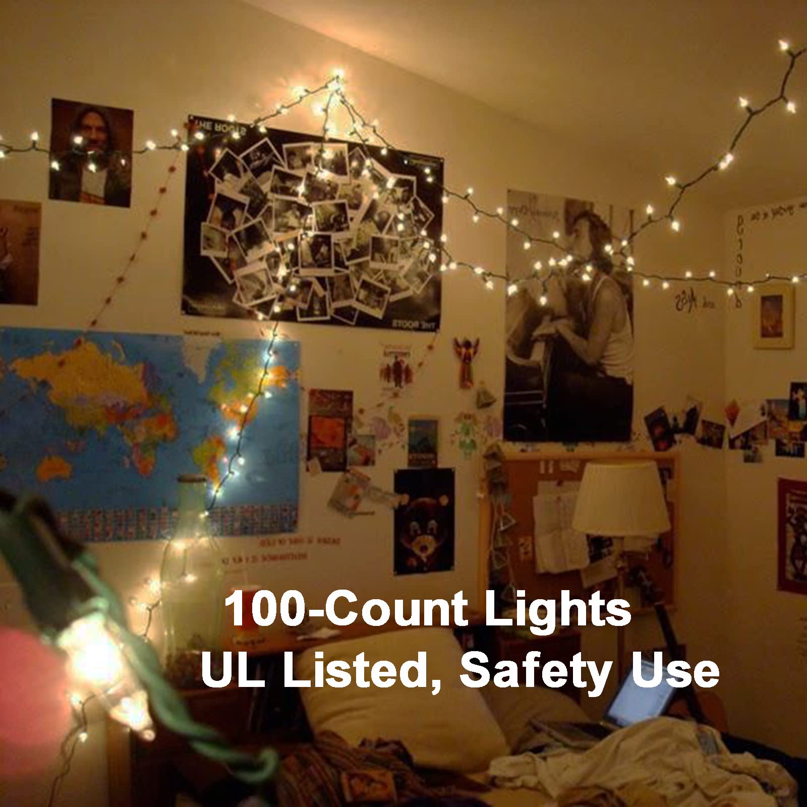 Brizled Christmas Lights, 600 Count 139.2ft Incandescent Mini Lights, Connectable 120V UL Certified for Xmas Wedding Bedroom Porch Decor, White Wire, Warm White