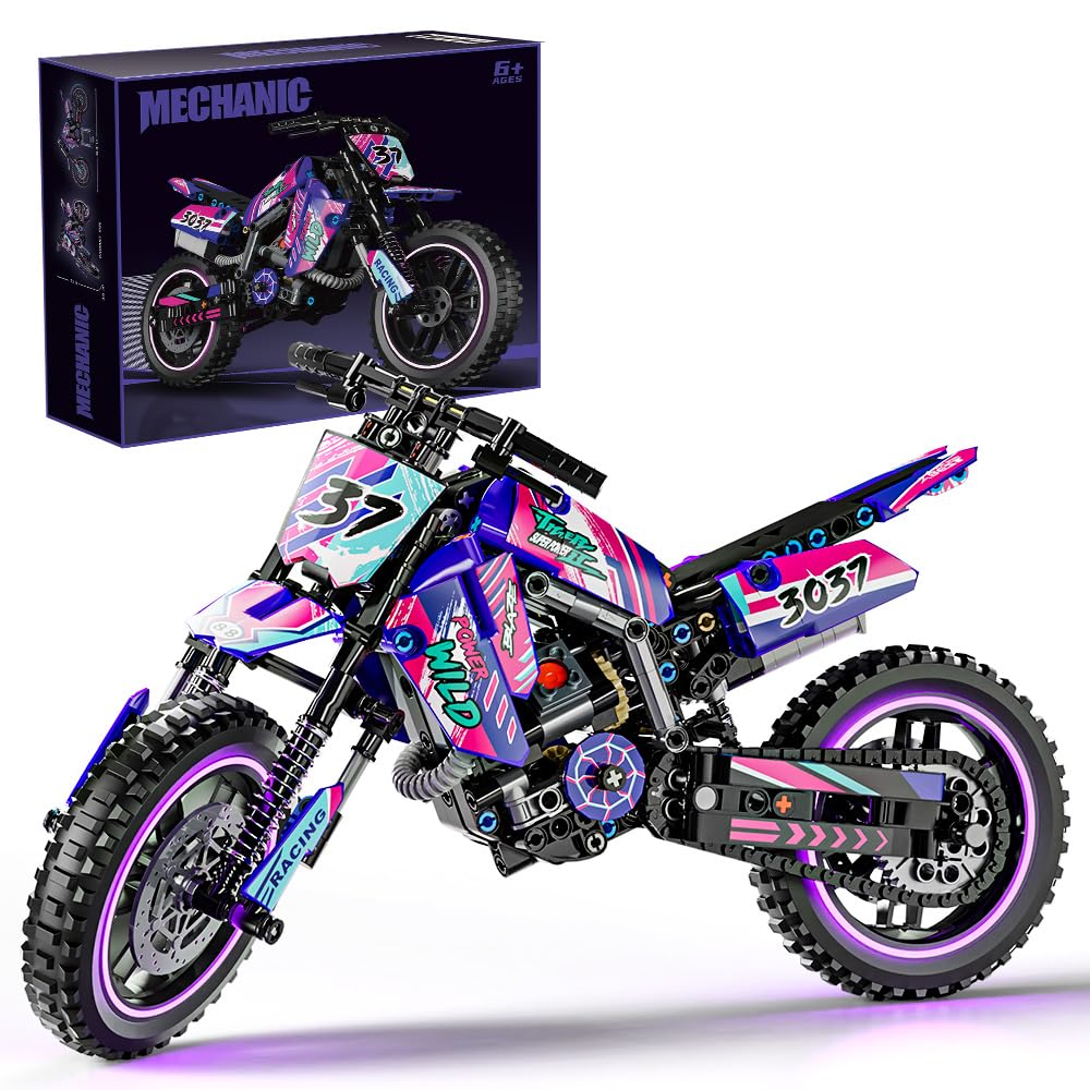 Mesiondy Motorcycle Toy Building Blocks Kit,Stem Bricks Sets,Toys for Boys & Adults,Build A Model Motorcycle, (476 Pieces)………