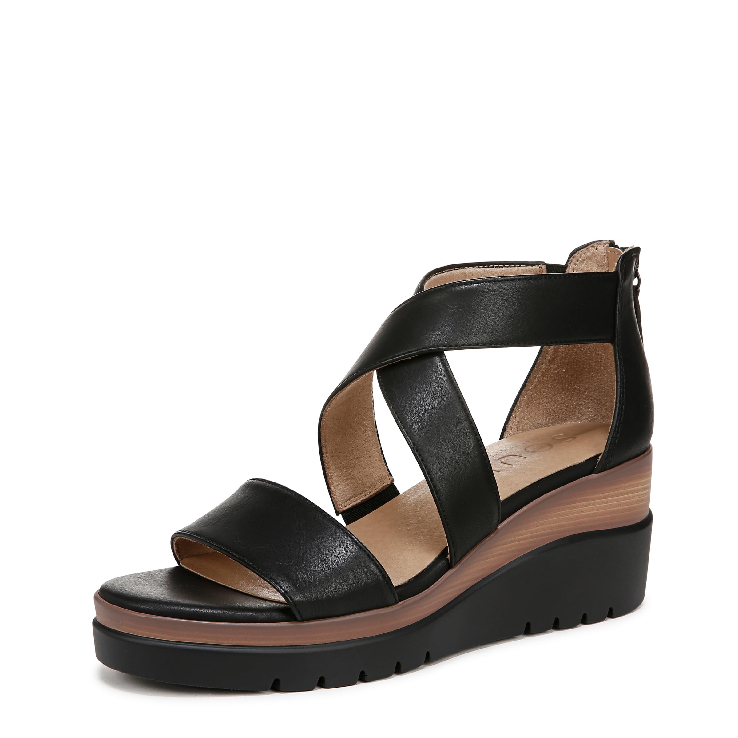 Naturalizer Women Goodtimes Casual Ankle Straps Wedge Sandal
