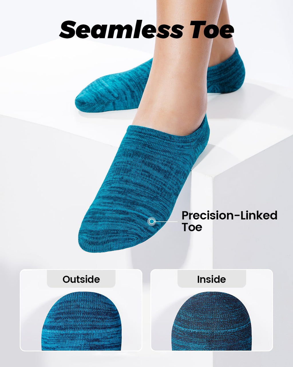 IDEGG No Show Socks Women 10 Pairs Low Cut Anti-Slid Novelty Athletic Casual Invisible Liner Socks