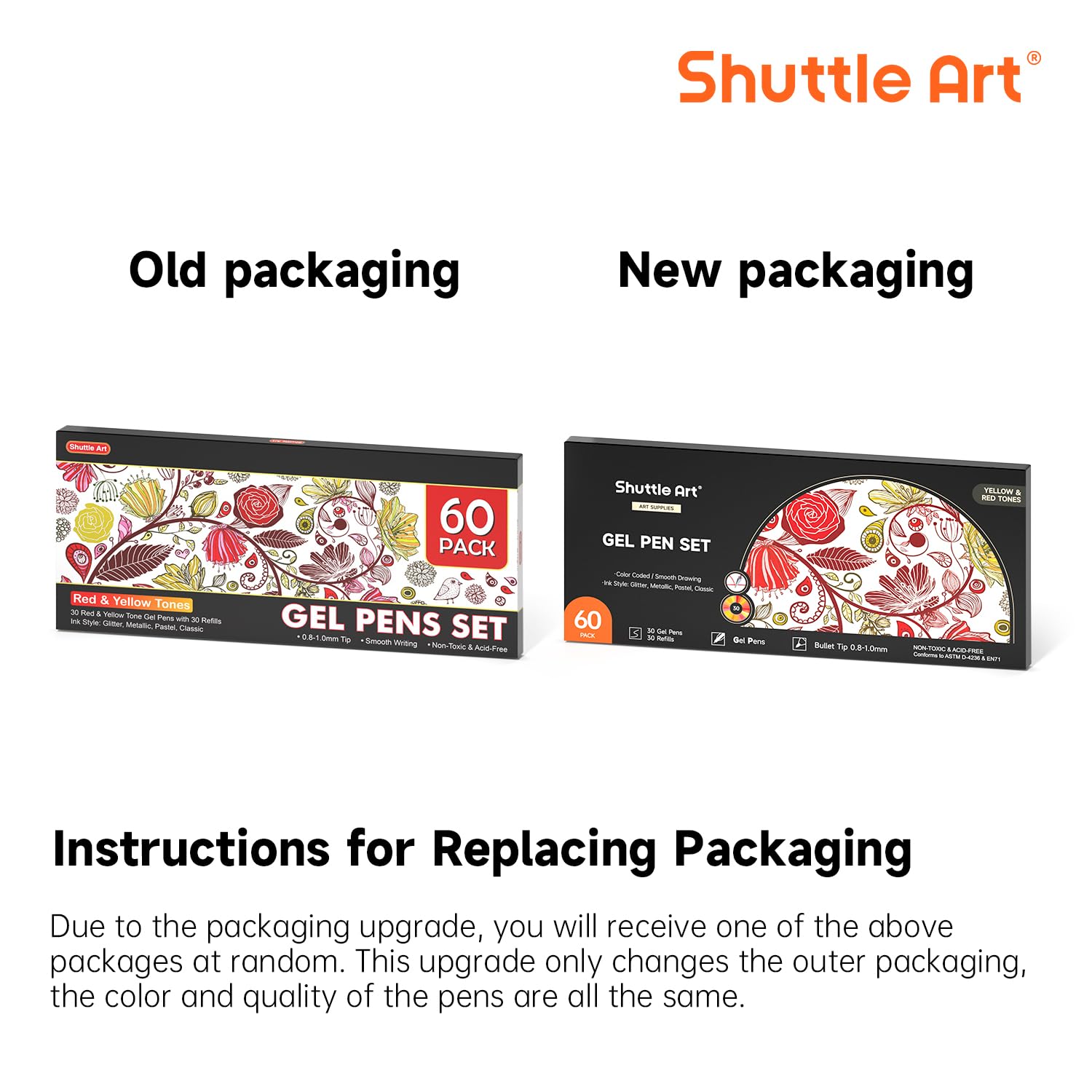 Shuttle Art Pastel Gel Pens, 24 Pastel Milky Colors Gel Pen for Black Paper, Adults Coloring Books Drawing Doodling Crafts Scrapbooking Journaling