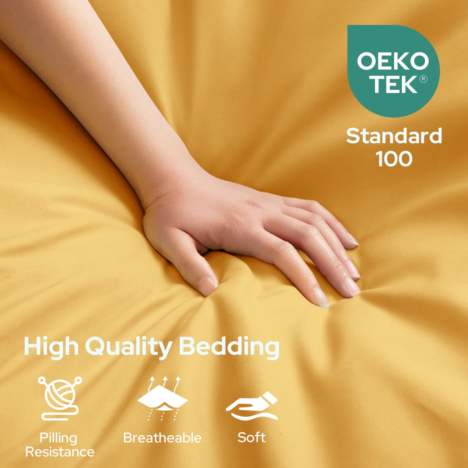 HOMEIDEAS Full Size Bed Sheets - 6 Piece Set (Aqua Blue) - Extra Soft Brushed Microfiber 1800 Bedding Sheets, Deep Pocket, Wrinkle & Fade Free
