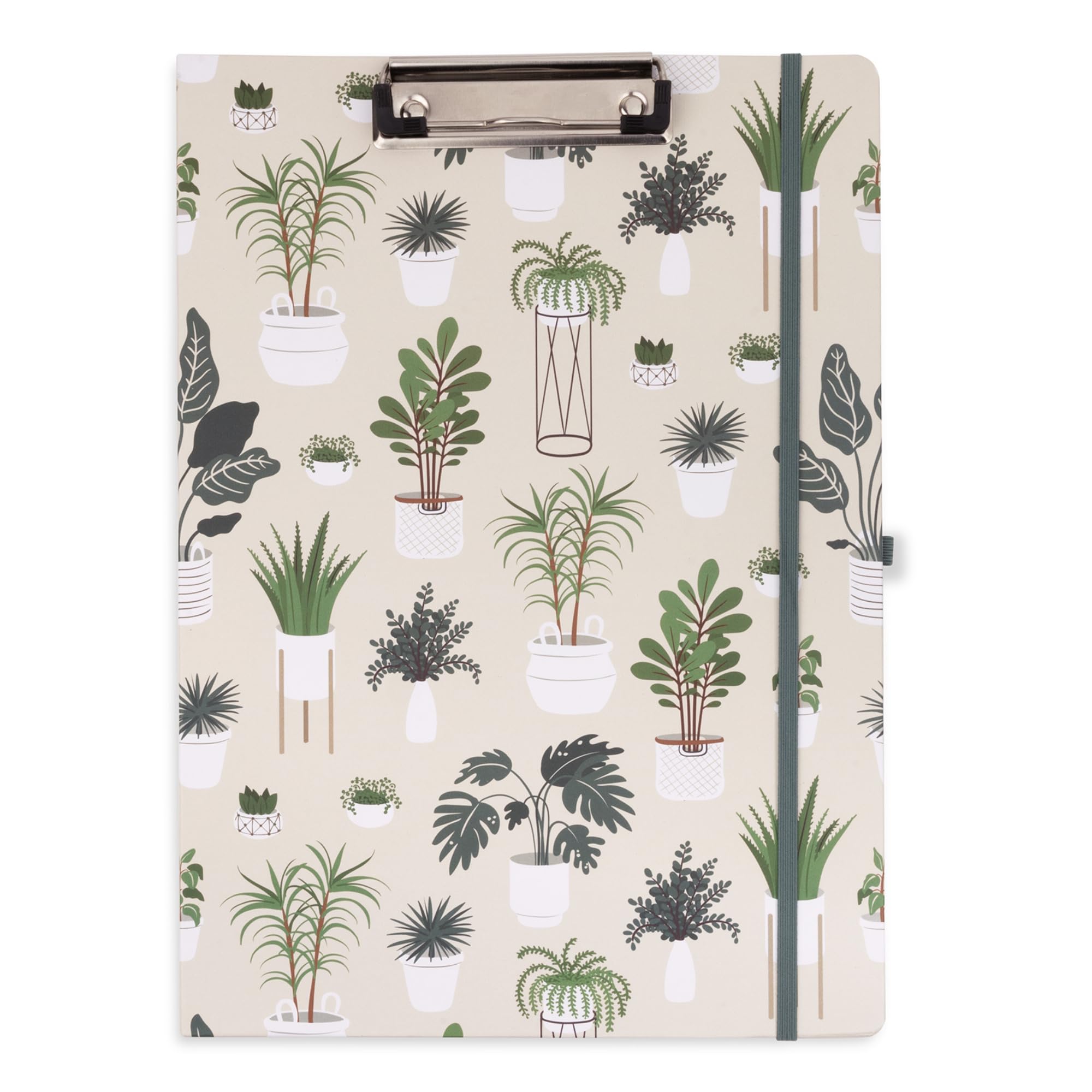 Steel Mill & Co Cute Clipboard Folio with Refillable Lined Notepad and Interior Storage Pocket, Black and White Padfolio for Work, Black Dots