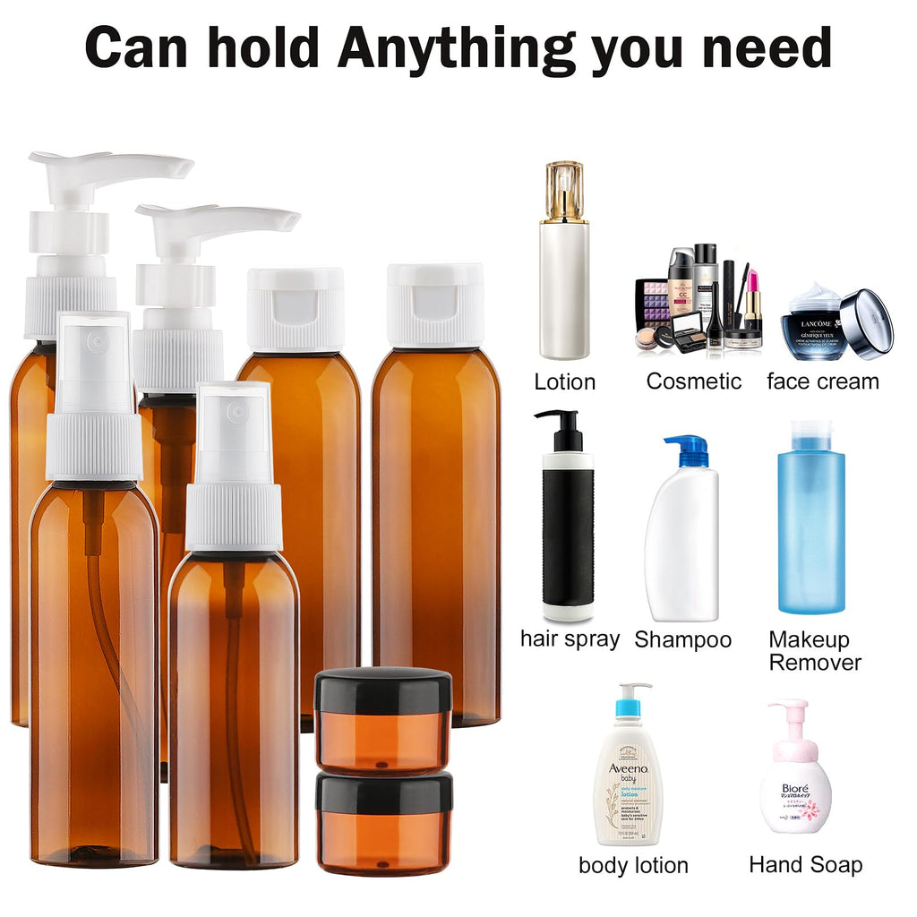 Cosywell Travel Size Bottles for Toiletries 13 Pack 2oz TSA Approved Toiletry Bottles Leak Proof Travel Kit for Women Men TSA Clear Toiletry Bag Shampoo Lotion Skincare Cosmetic Container