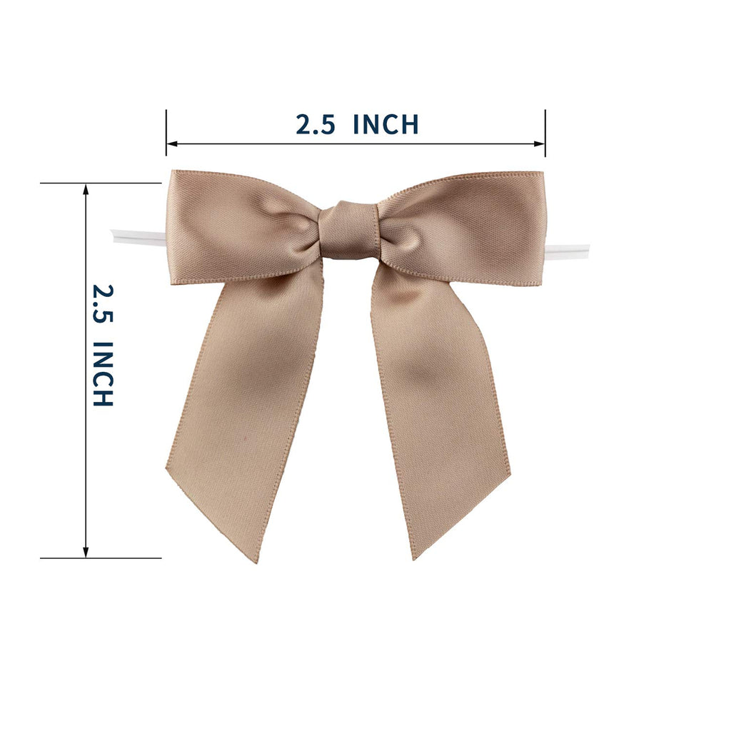 7Rainbows 50pcs Boutique 1.5" Black Satin Ribbon Mini Bows for Craft Sewing Scrapbooking Wedding and Gift Wrapping