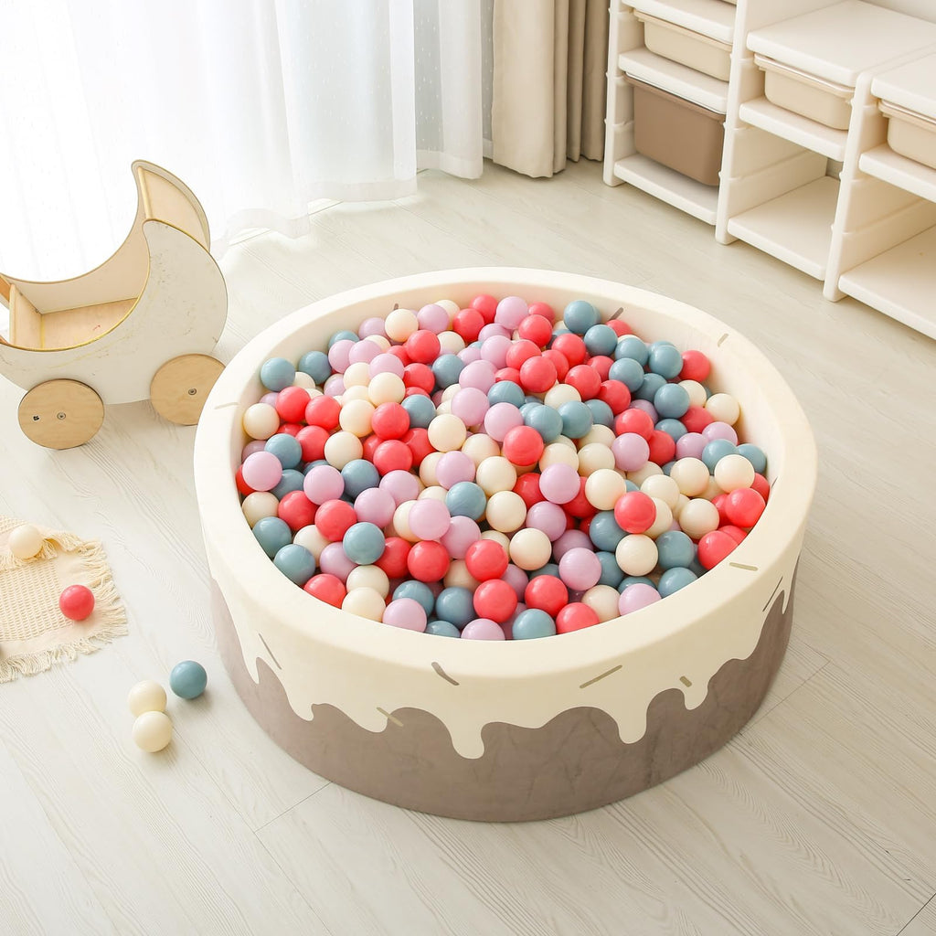 GOGOSO Ball Pit Balls for Toddler, Baby Plastic Playballs Kids Soft Pastel Pelotas Non-Toxic BPA-Free,Mix Color,100 Balls