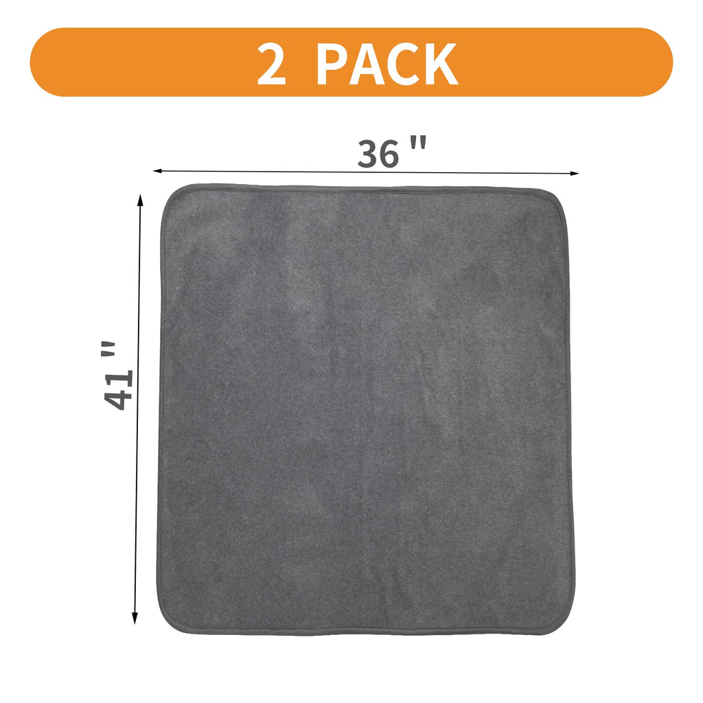 LOOBANI Washable Pee Pad for Dogs, 2 Packs Non-Slip Puppy Training Pads, Fast Absorbent Pet Whelping Pads, Puppy Playpen Mat for Incontinence, Housebreak, Crate, 31x36in, Gray