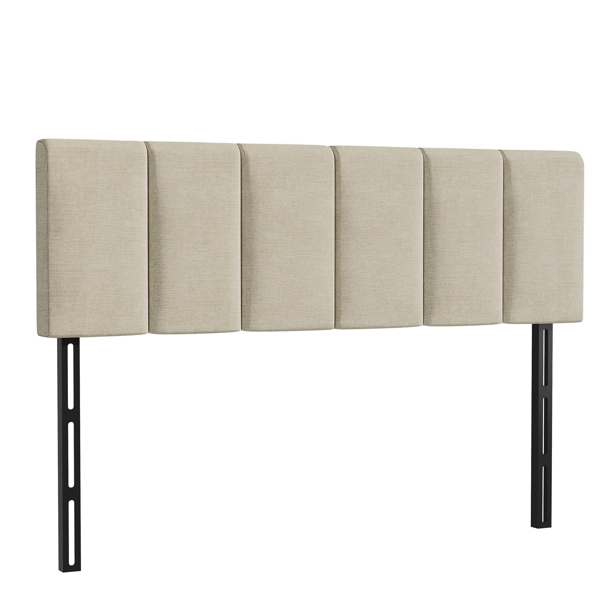 HAOBO Home Upholstered Headboards Foldable Queen/Full Linen Panels with Height Adjustments