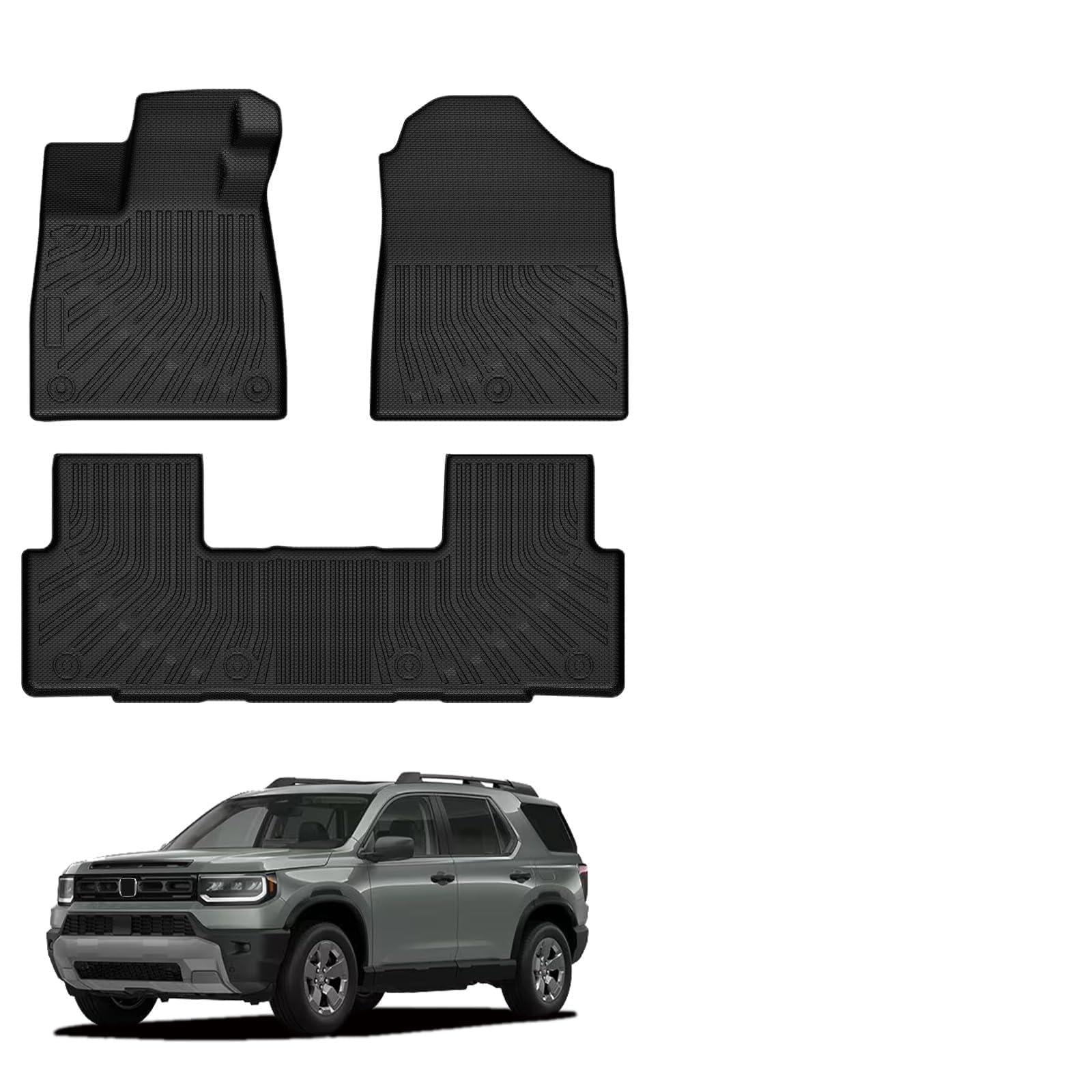 Cartist Floor Mats Compatible with Kia EV6 2022 2023 2024 2025 2026 Accessories All Weather Floor Liner Front & Rear 2 Rows Car Carpet Protection TPE Odorless
