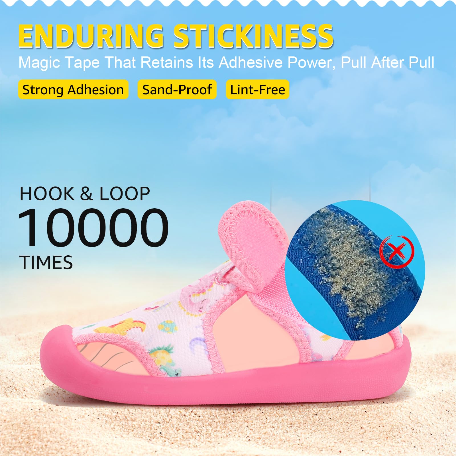 STQ Boys Girls Water Shoes Quick-Dry Slip on Beach Swim Pool Sandals(Toddler/Little Kid)