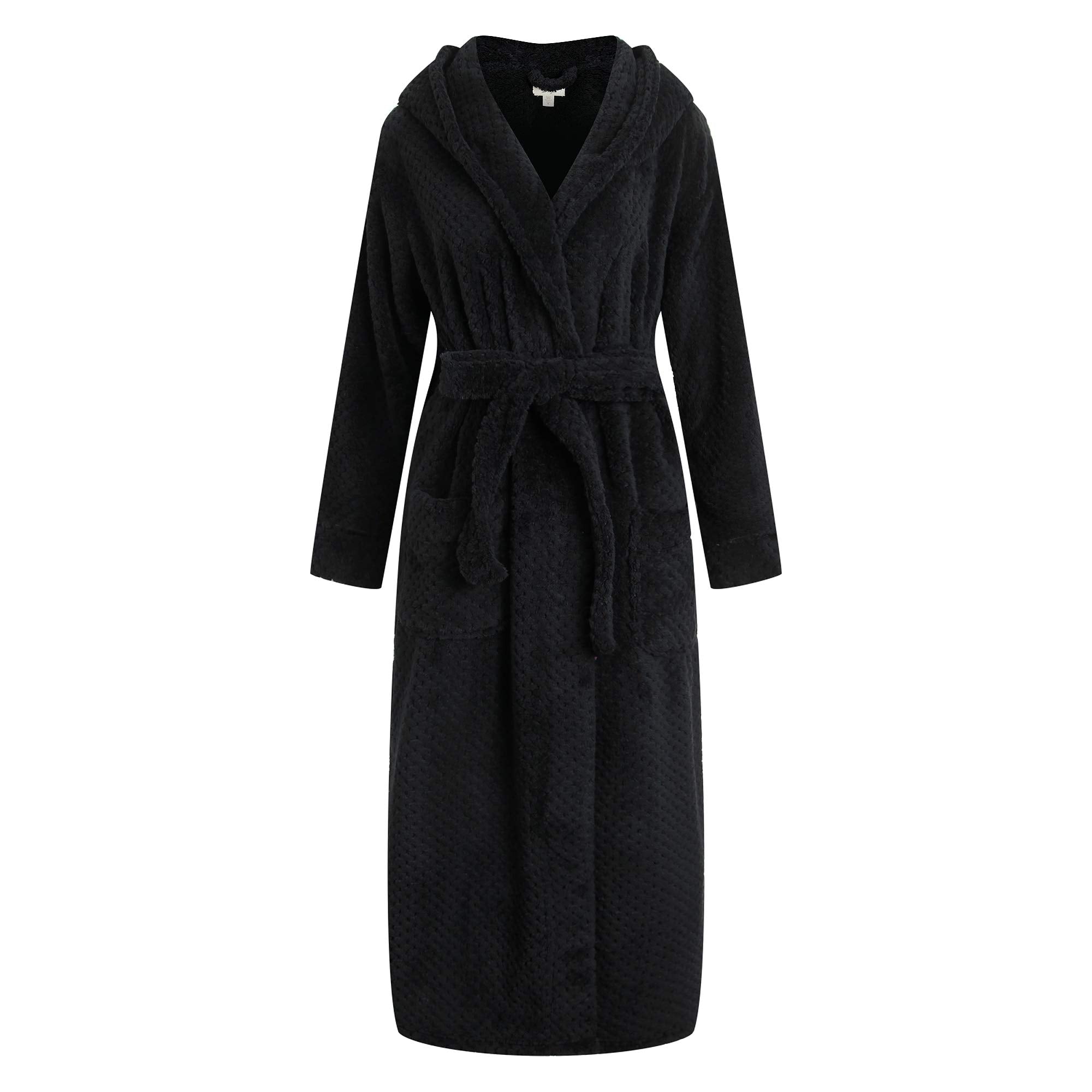Richie House Women's Plush Soft Warm Fleece Bathrobe Robe RH1591