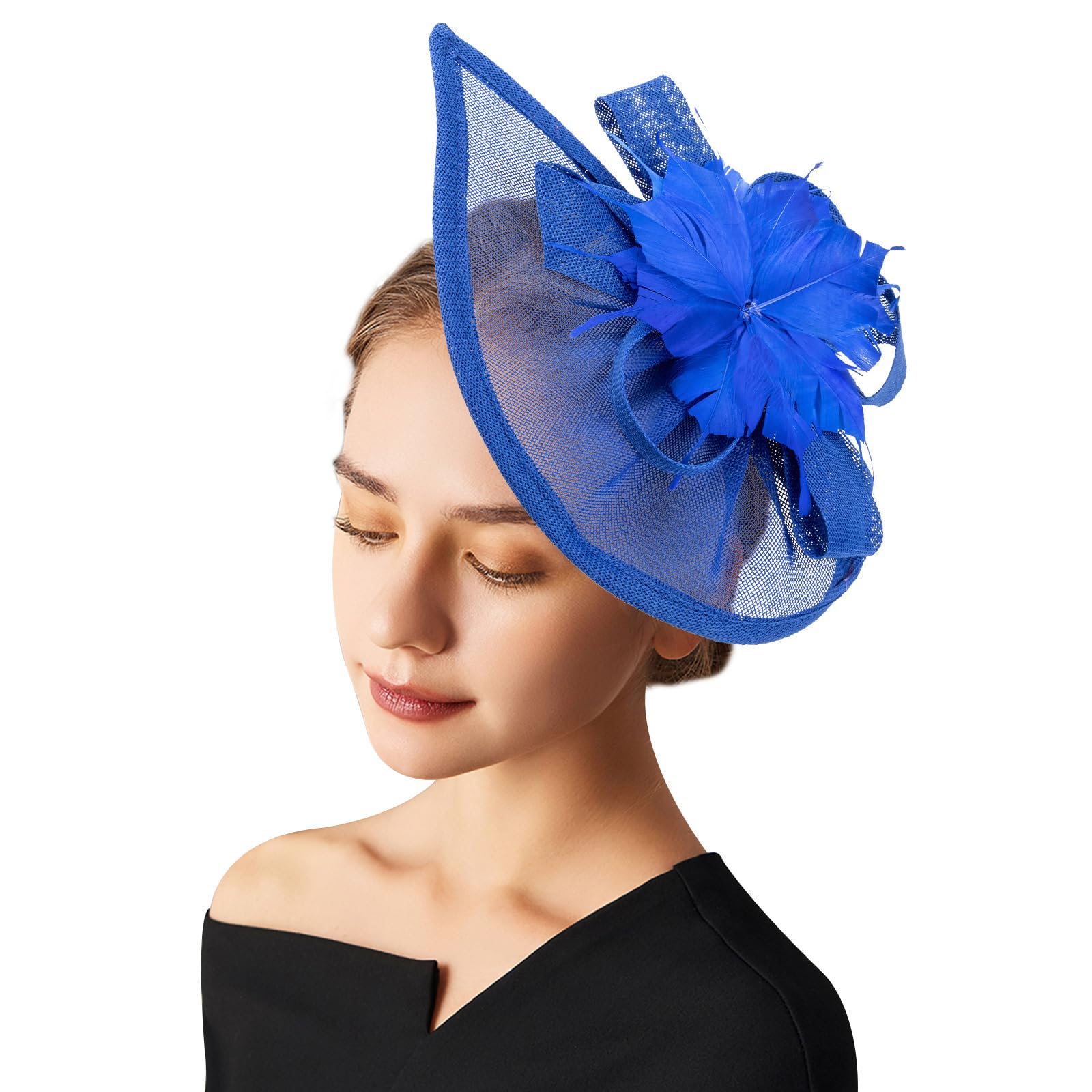 AQOKKA Women Fascinators Hats Flower Fascinators with Headband and Clip Tea Party Headwear for Women and Girls