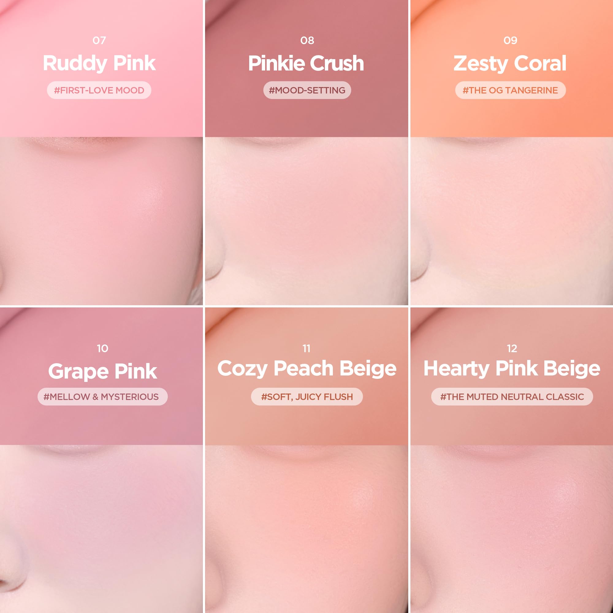 lilybyred Luv Beam Cheek Balm | Heart-Shaped Korean Cream Blush, Semi-Matte Finish, Long-Lasting, Blendable & Buildable, Soft Creamy Texture, Lightweight, Natural Flush, 0.12 oz. (01 Pure Coral)