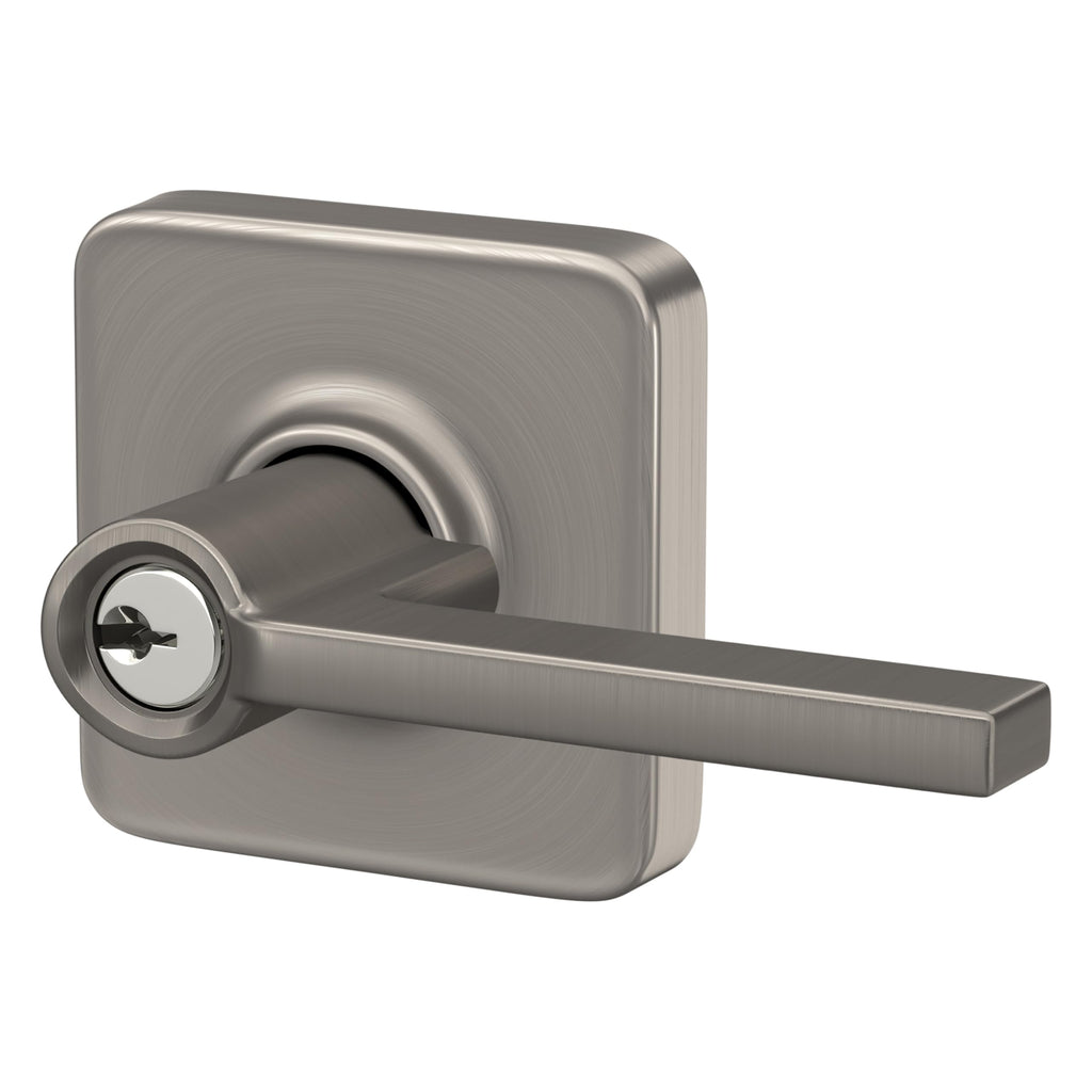 Schlage F10 LAT 716 Latitude Door Lever, Hall & Closet Passage Lock, Aged Bronze