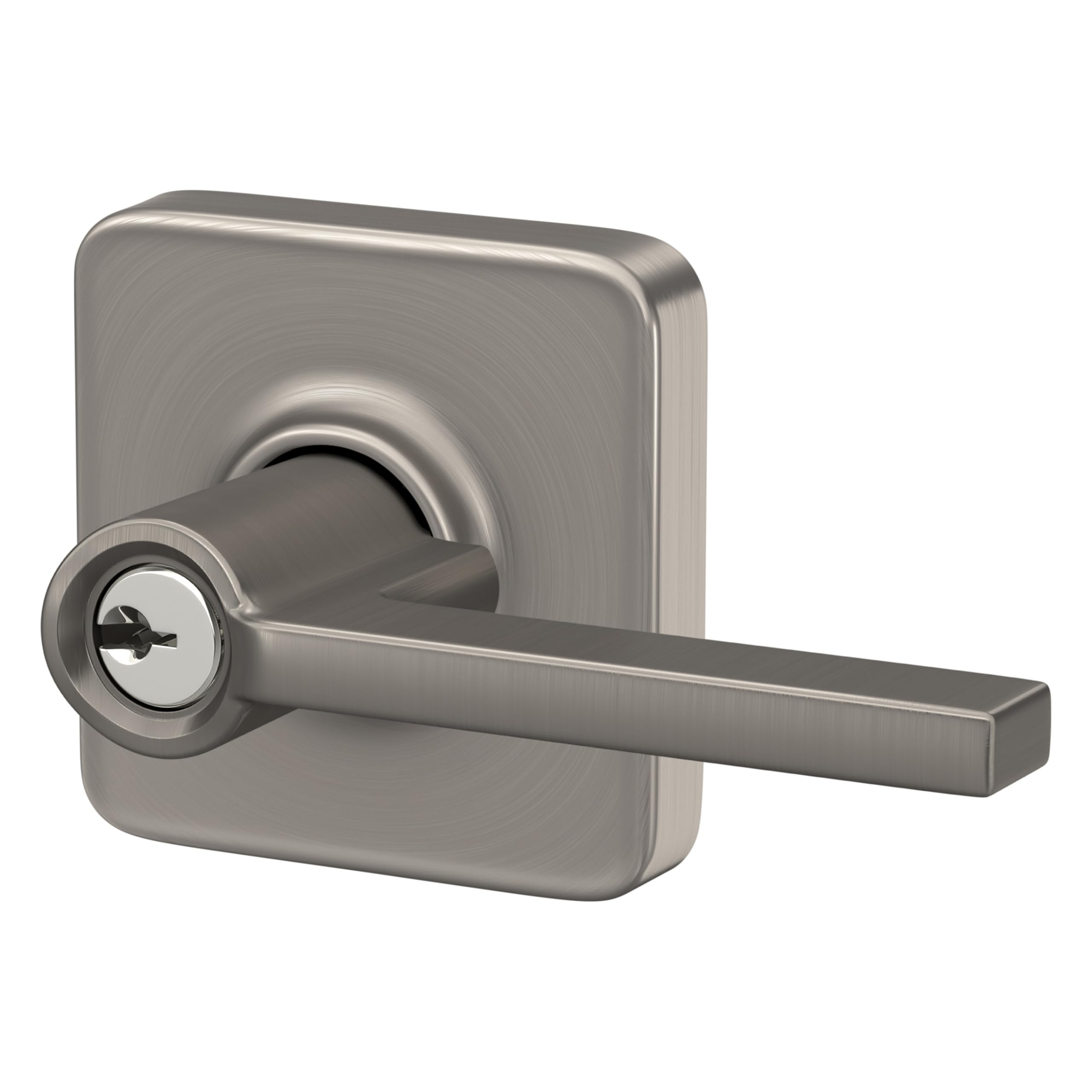 Schlage F10 LAT 716 Latitude Door Lever, Hall & Closet Passage Lock, Aged Bronze