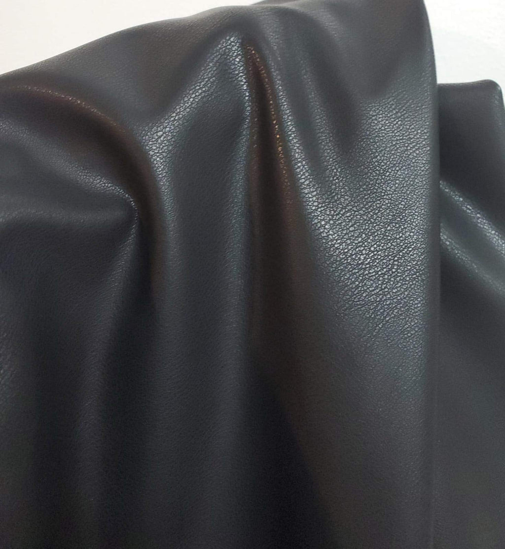 NAT Leathers™ | Acorn Brown Crazy Horse Soft Faux Leather Sheet PU (Peta Approved Vegan) | by The Yard Synthetic Pleather 0.9 mm Thick | 1 Yard (36 x 54 inch) Smooth Upholstery | Acorn, 1 Yard