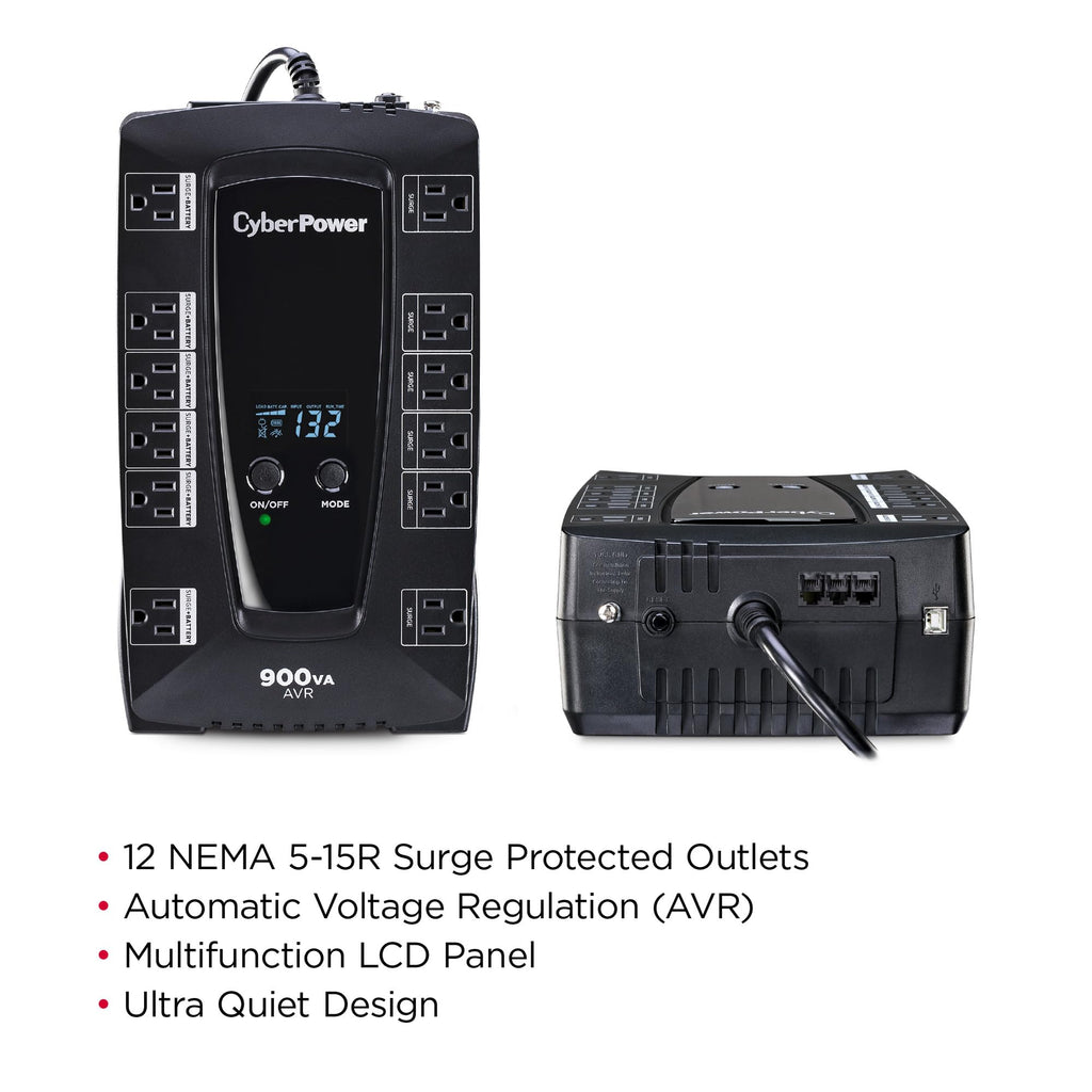 CyberPower AVRG750U AVR UPS System, 750VA/450W, 12 Outlets, Compact