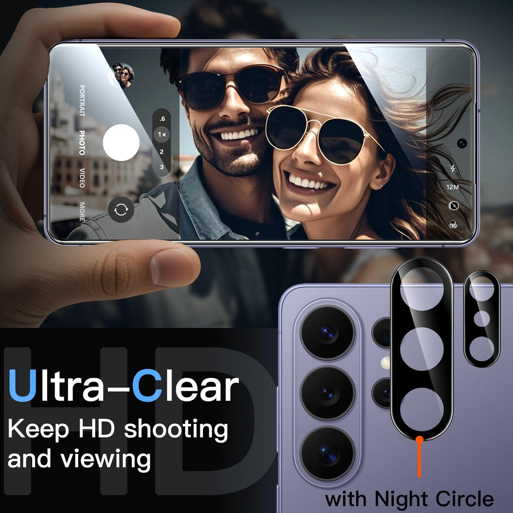 JETech Screen Protector for Samsung Galaxy S20 FE 6.5-Inch with Camera Lens Protector, Tempered Glass Film, Fingerprint ID Compatible, HD Clear, 2-Pack Each