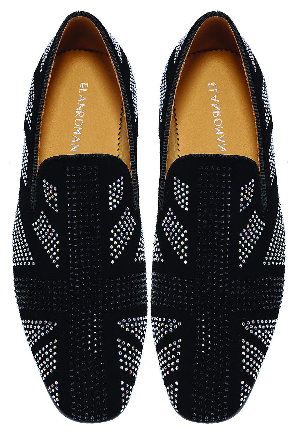ELANROMAN Men's Loafers Leather Wedding Party Dress Shoes