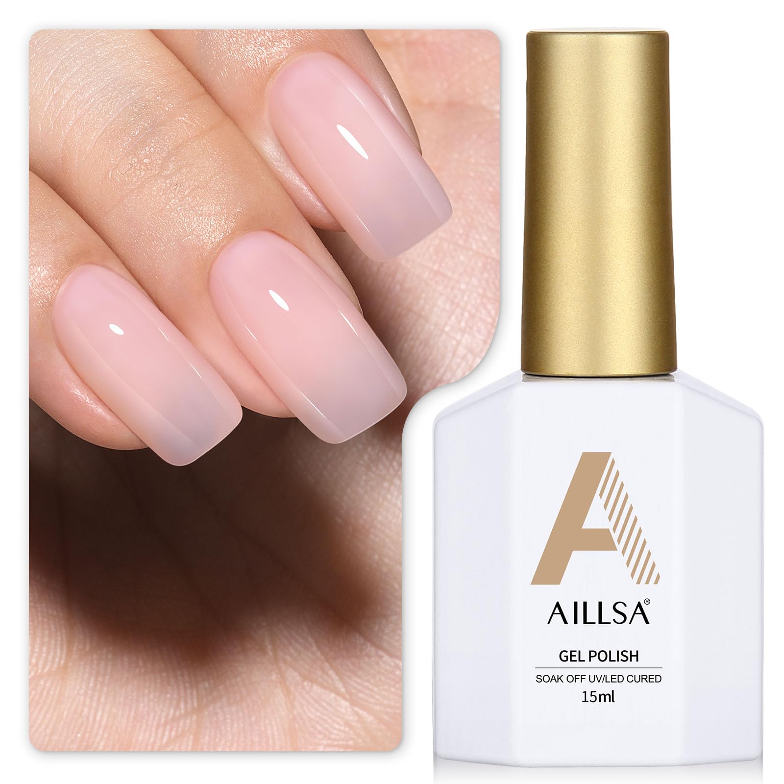 AILLSA Red Gel Nail Polish Ruby Red Gel Polish Bright Rose Color Polish Apple Candy Nails Long Lasting Soak Off U V Gels Nail Polish Nail Art Manicure Salon at Home 0.51 Fl Oz