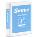 SUNEE 3 Ring Binder 1/2 Inch 1 Pack, Clear View Binder Three Ring PVC-Free (Fit 8.5x11 Inches) for School or Office Supplies, Black