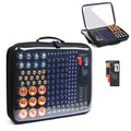Luxtude Battery Organizer Storage Case with Tester, Clear Battery Storage Organizer, Hard Batteries Holder, Portable Batteries Case Organizers, Drawer Daddy (Batteries No Included)