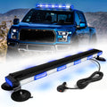 42" Roof Top Strobe Light Bar Amber White Emergency Traffic Advisor Lights, Double Side Warning Safety Flashing w/Magnetic Mount for Construction Vehicles Plow Trucks Pickup, Amber/White