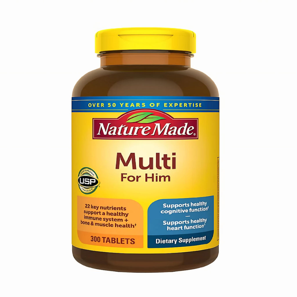 Nature Made Multivitamin for Him, Mens Multivitamins with No Iron, Daily Nutritional Support, Nature Made Multi Mens Vitamins & Minerals, 90 Tablets, 90 Day Supply