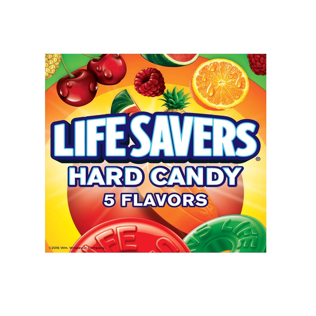 Life Savers Hard Candy 5 Flavors - 5 lbs of Candy - Individually Wrapped - Cherry, Watermelon, Orange, Pineapple, and Raspberry - Perfect for Stocking the Pantry