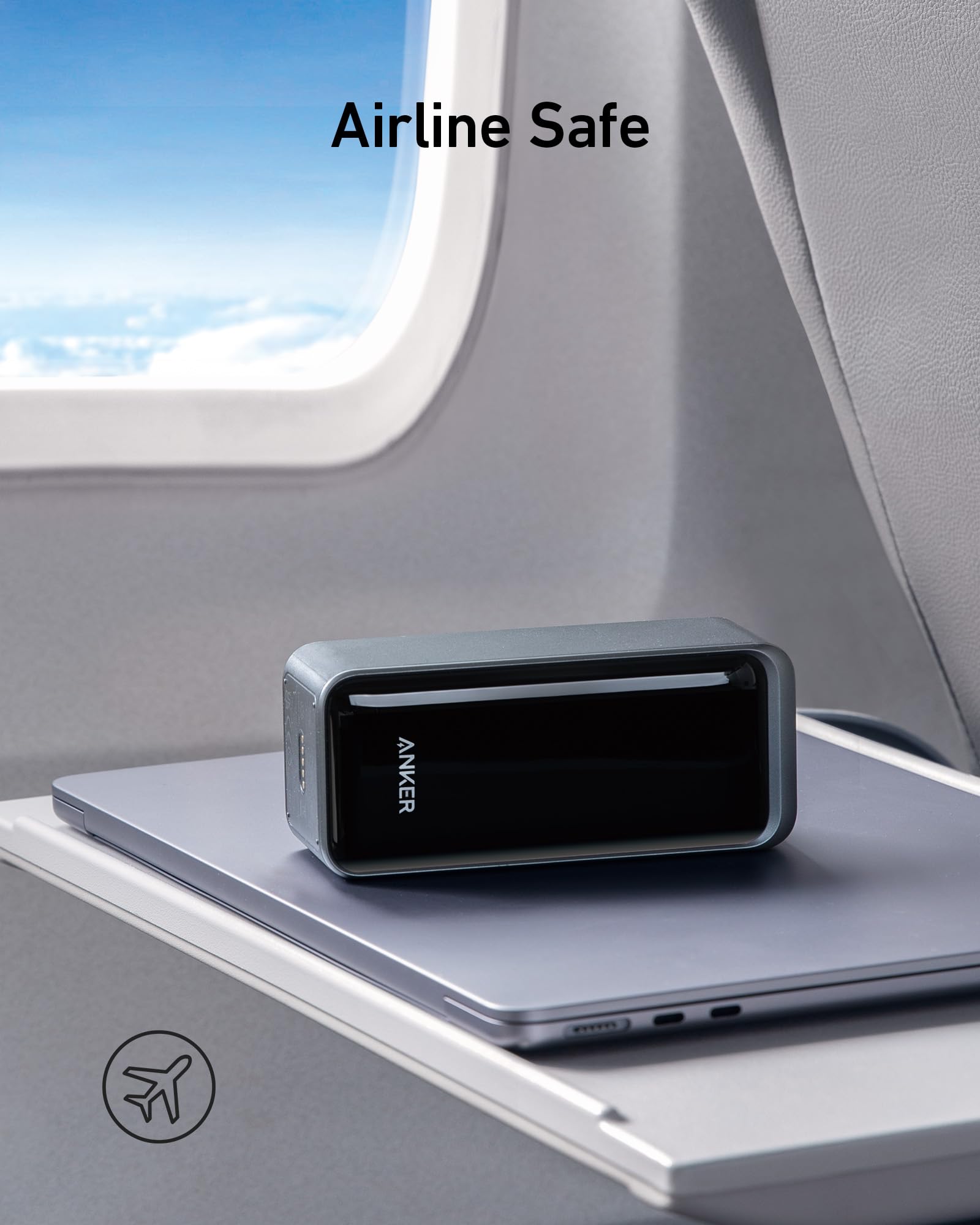 Anker Prime Power Bank, 20,000mAh 200W Portable Laptop Charger for Travel, TSA-Approved, Smart Digital Display, 2 USB-C and 1 USB-A Port, for iPhone 16/15/14 Series, Samsung, MacBook, and More