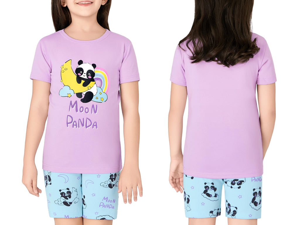 Topgal Little & Big Girls Cotton Knit Pajama 3-Piece Shorts Pants Summer PJ Set Size 4-14