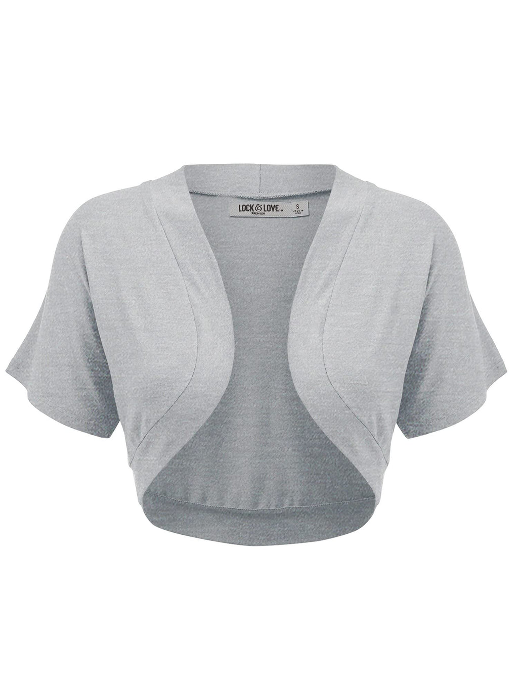 Lock and Love Women's Versatile Open Front Lightweight Short Sleeve Bolero Shrug