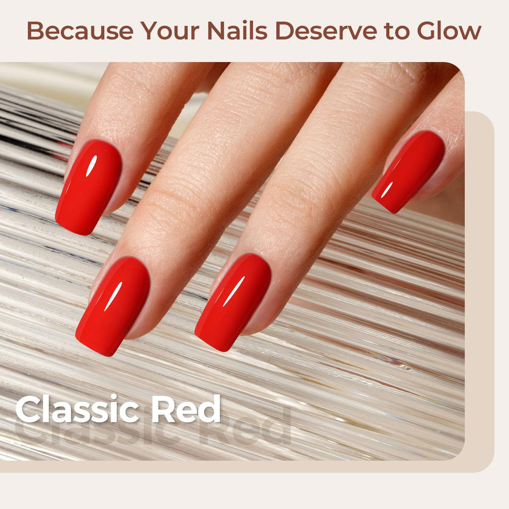 AILLSA Red Gel Nail Polish Ruby Red Gel Polish Bright Rose Color Polish Apple Candy Nails Long Lasting Soak Off U V Gels Nail Polish Nail Art Manicure Salon at Home 0.51 Fl Oz