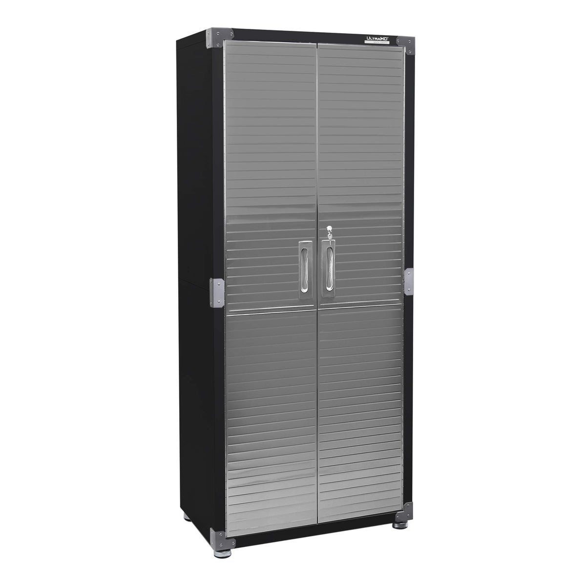 Seville Classics UltraHD Solid Steel Lockable Metal Storage Cabinet Locker Organizer, w/Adjustable Shelves for Garage, Warehouse, Office, Classroom, Granite, 30" W x 18" D x 72" H