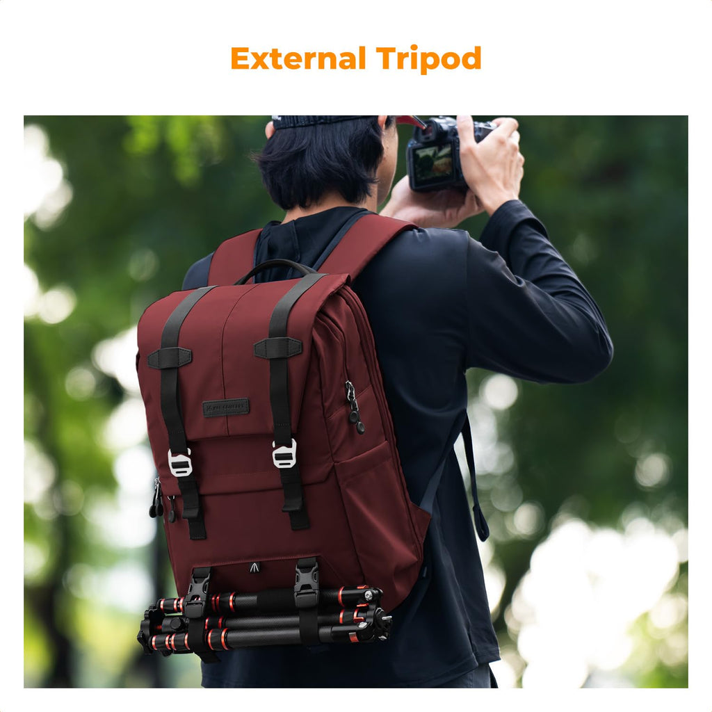 K&F CONCEPT Camera Backpack, Camera Bags for Photographers Dslr Cameras Compatible for Canon Nikon Sony DJI Mavic Drone, 20L Large Capacity Bag Cover 15.6 Inch Laptop Camera Cases with Raincover