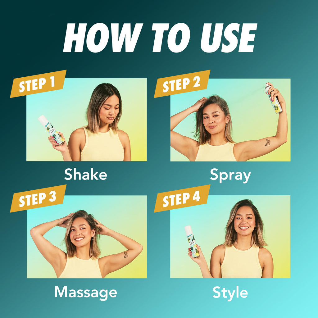 Batiste Dry Shampoo, Waterless shampoo, Original, 3.81oz, Pack of 3