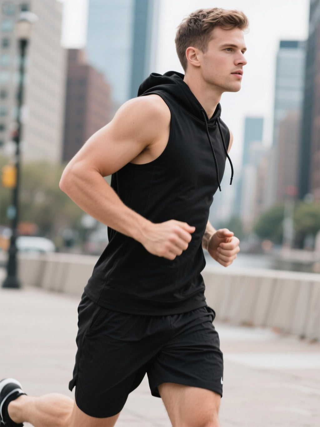 3 Pack Men's Dry Fit Moisture Wicking Tech Quick Dry Sleeveless Shirts Mesh Hoodie Active Athletic Tank Tops