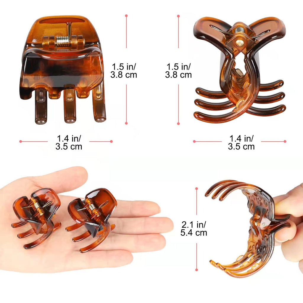 6 Pieces Morhom Jaw Clips, 1.3 Inch Hair Claw Clips for Thick or Medium Hair
