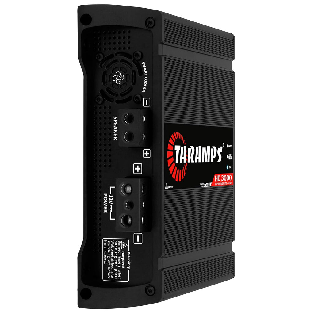 Taramps HD 3000 2 Ohms Black 1 Channel 3000 Watts RMS MAX Full Range Car Audio Monoblock LED Monitor Indicator Class D Amplifier Crossover, HD 3k